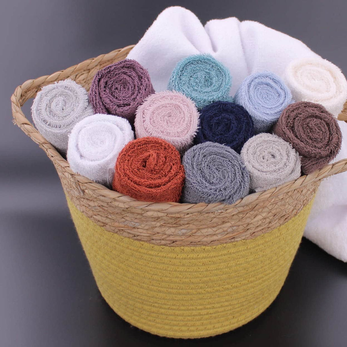 soft absorbing towelling bamboo fabric Terracotta