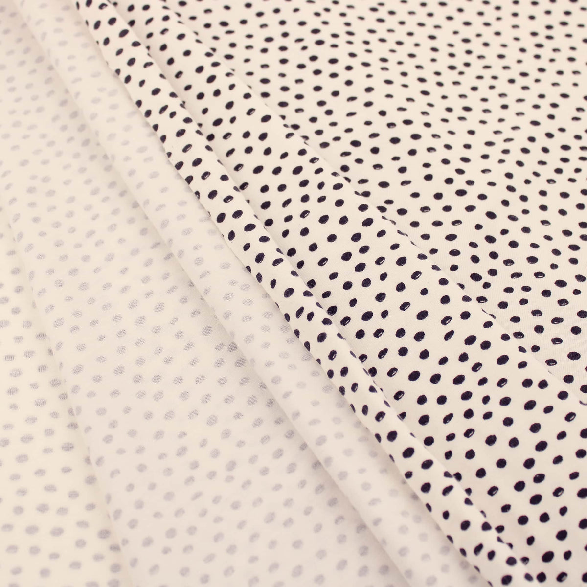 Black Spots and Dots Cotton Jersey Print Dressmaking Fabric Material Kids OEKO TEX Jersey Stretch spandex Nightwear Pyjamas dots polka Knit White