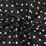 polka dot coated cotton in black