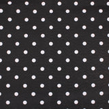 polka dot coated cotton in black