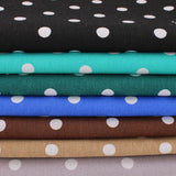 polka dot coated cotton in black