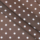 polka dot coated cotton in brown