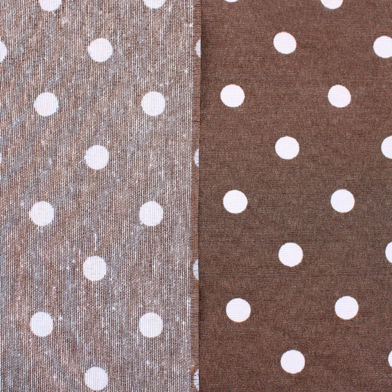 polka dot coated cotton in brown