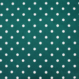 polka dot coated cotton in green