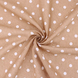 polka dot coated cotton in sand