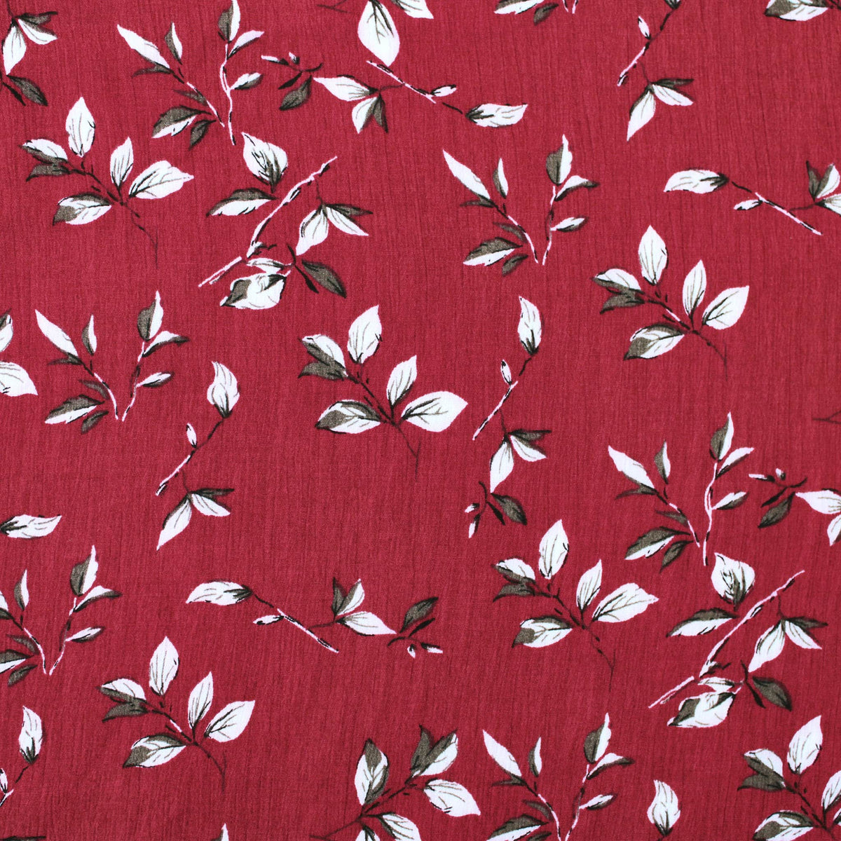 Celeste Florals on Viscose Crepe Pattern Dressmaking Fabric Rayon Soft Silky Material Lawn Women Ladies Flowers Pretty Textured Crinkle Burgundy