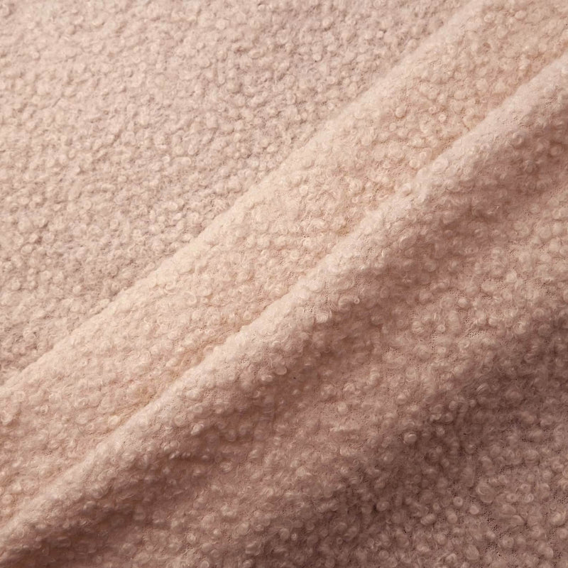 soft sheep wool look boucle furnishing dressmaking fabric York Stone