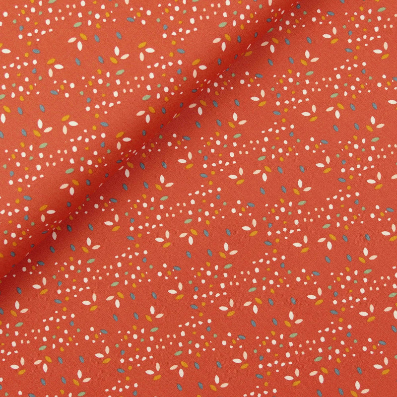 soft pure organic cotton dressmaking women kids fabric Rust