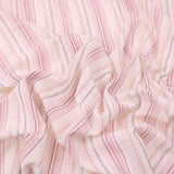 Crepe Pink Delicate Stripes Cotton Modal pattern Lines Dressmaking Women Material Sustainable Viscose Lightweight Crepe Pink