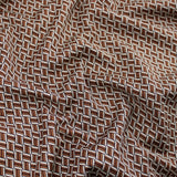 camel jersey jacquard criss cross pattern dressmaking fabric Camel