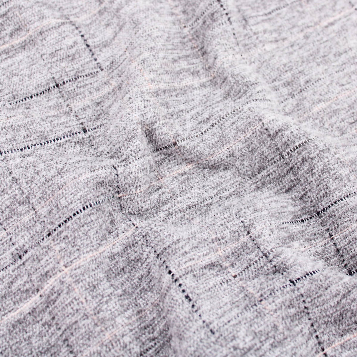 Smooth upholstery furnishing chenille fabric in criss cross pattern Light Grey