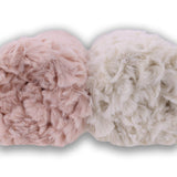 curly faux vegan fur teddy fabric Cream
