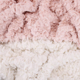 curly faux vegan fur teddy fabric Dusty Pink