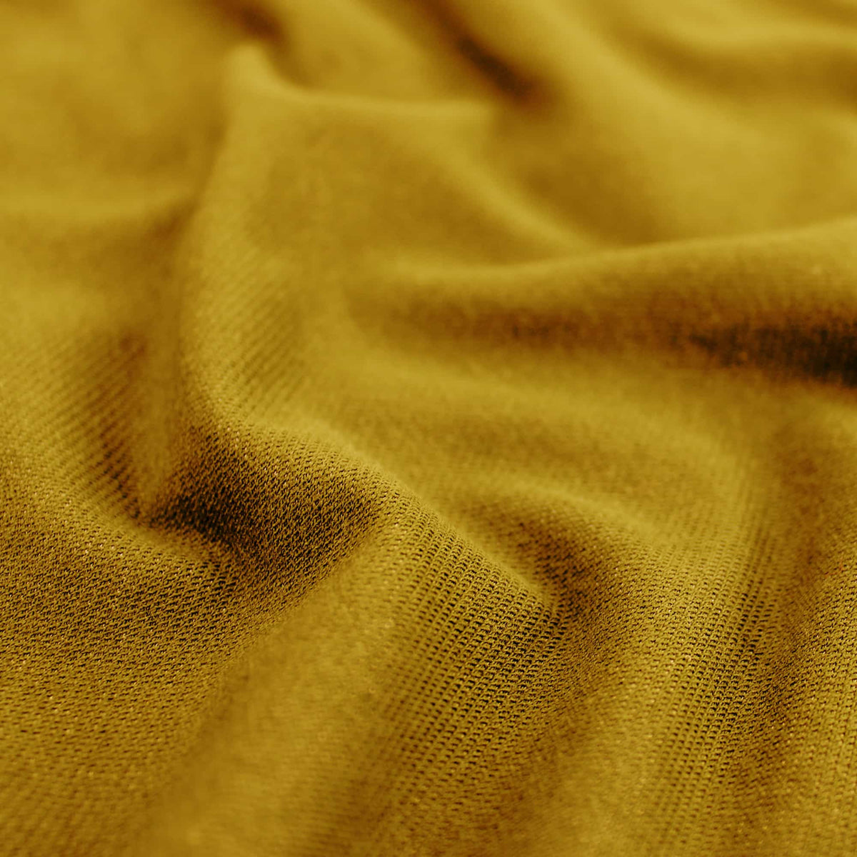 Soft stretch cotton knit dressmaking women men children craft fabric Ochre