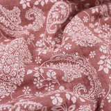 organic double gauze fabric in paisley pattern Dusky Rose