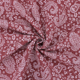 organic double gauze fabric in paisley pattern Smoky Topaz