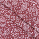 organic double gauze fabric in paisley pattern Smoky Topaz