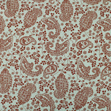 organic double gauze fabric in paisley pattern Water Leaf