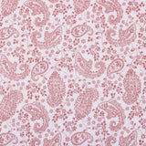 organic double gauze fabric in paisley pattern White Lilac 