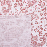 organic double gauze fabric in paisley pattern White Lilac 