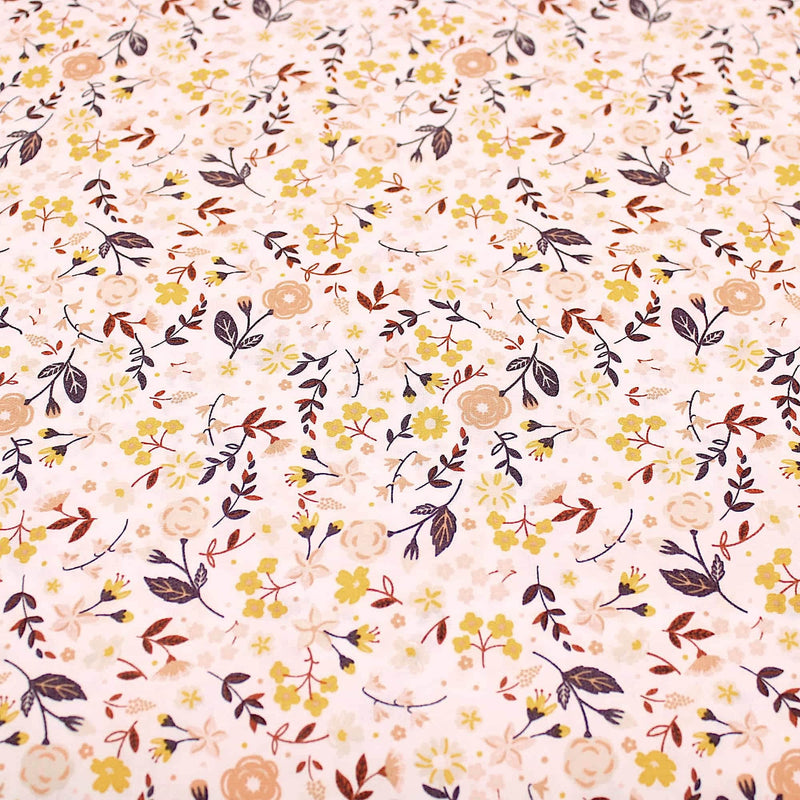 Ditsy Flowers on Organic Cotton Poplin - Autumn