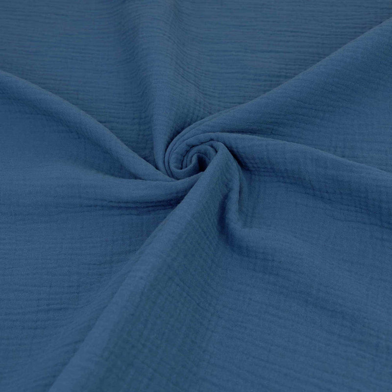 Double Gauze Plain Pure Cotton - French Navy