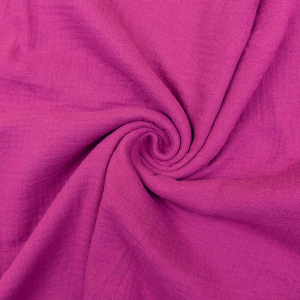 Double Gauze Plain Pure Cotton - Fuchsia