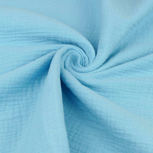 Double Gauze Plain Pure Cotton - Sky Blue