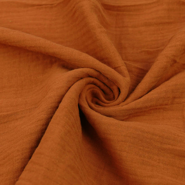 Double Gauze Plain Pure Cotton - Terracotta