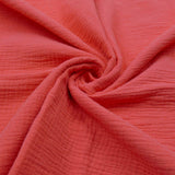 Double Gauze Plain Pure Cotton - Wet Coral