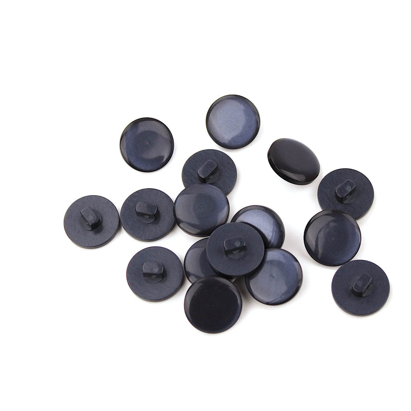 Emily Shank Sew On Translucent Round Navy Button Navy