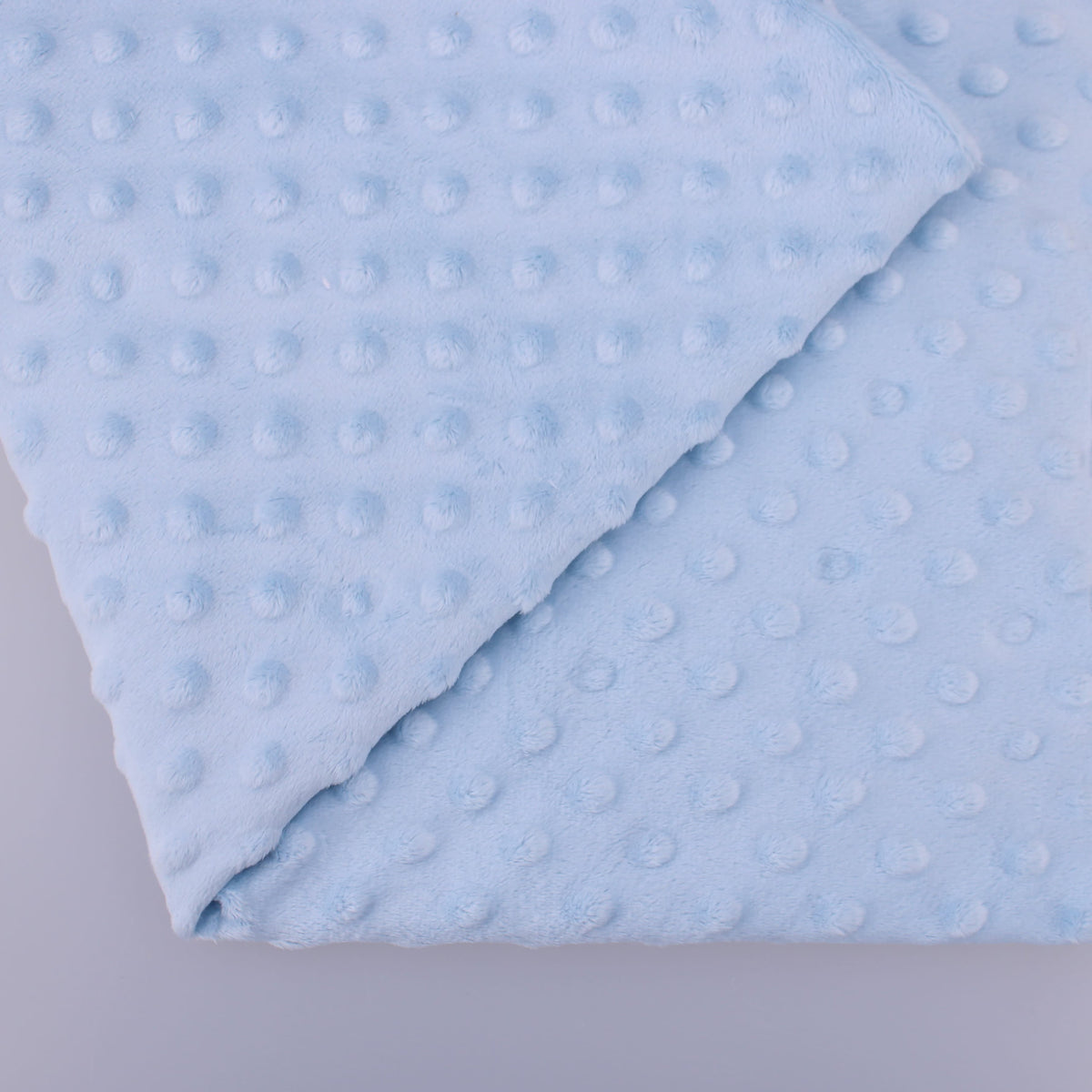 baby soft fleece in dimple dots Baby Blue