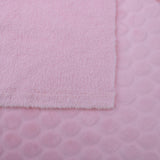 baby soft fleece in large dimple dots baby pink