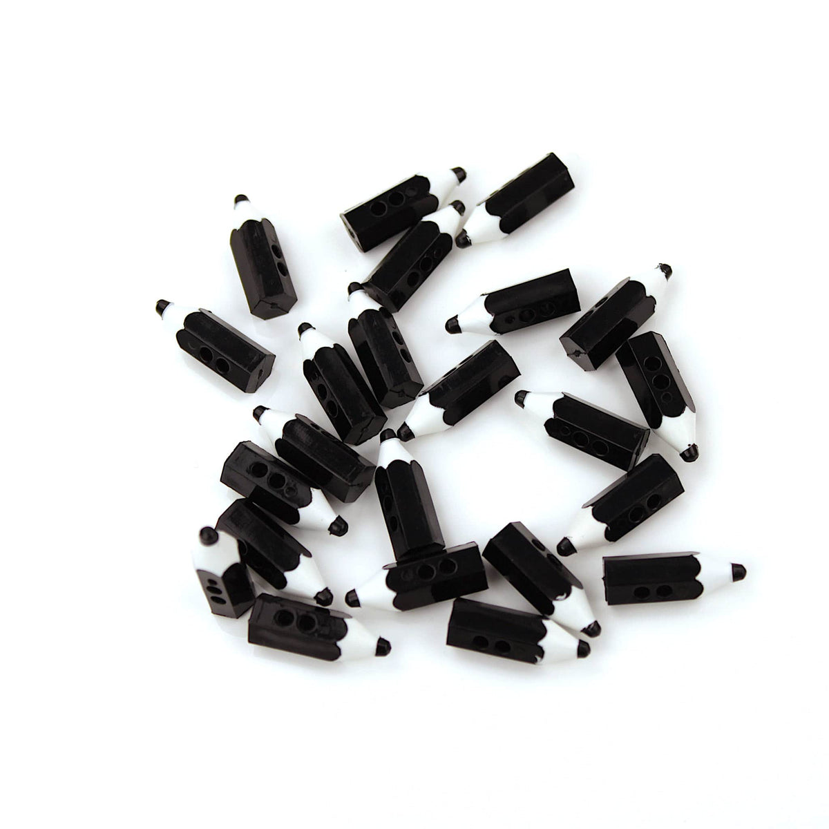 Freddie 2 hole Child Sew On Pencil Black Button Black