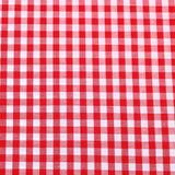 soft lightweight checked gingham pattern cotton fabric Red