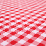 soft lightweight checked gingham pattern cotton fabric Red