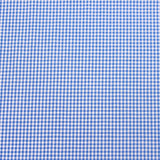 soft lightweight checked gingham pattern cotton fabric Blue