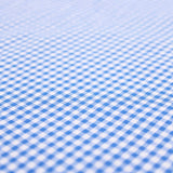 soft lightweight checked gingham pattern cotton fabric Blue