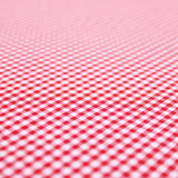 soft lightweight checked gingham pattern cotton fabric Red