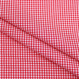 soft lightweight checked gingham pattern cotton fabric Red