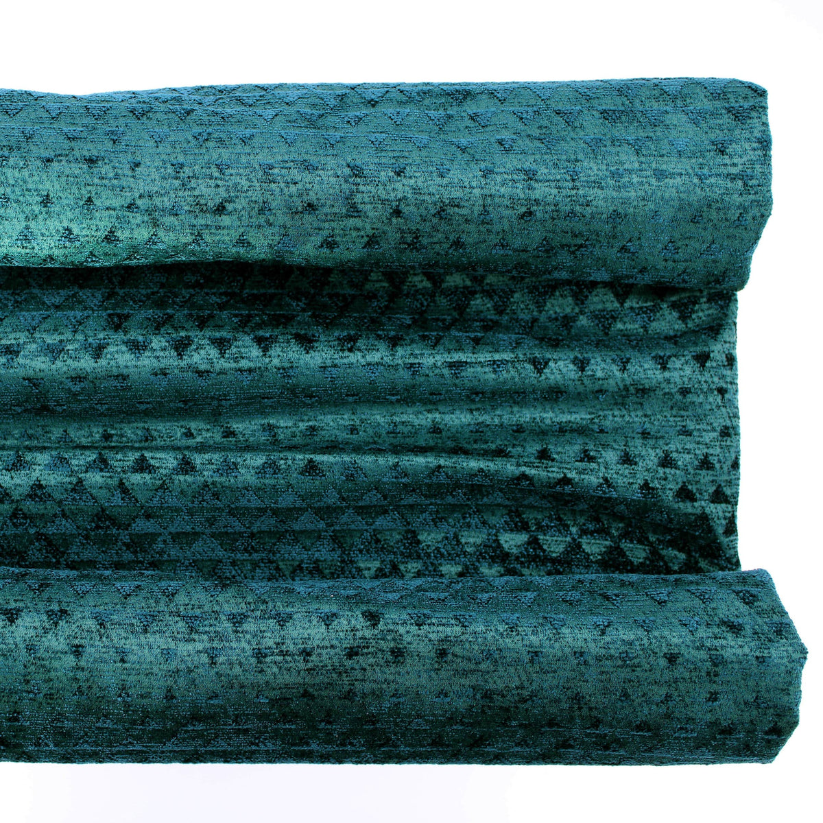 textured chenille upholstery fabric in teal colour Teal