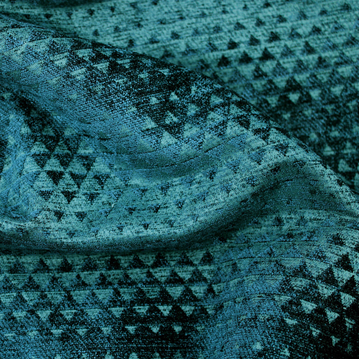 textured chenille upholstery fabric in teal colour Teal