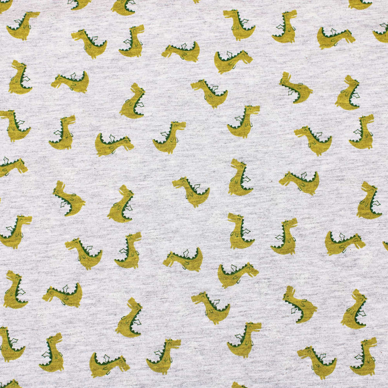 soft 4 way stretch soft knitted cotton jersey kids fabric Yellow Dragon