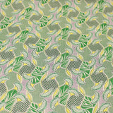 Green Ginkgo Floral Leaf Tencel Lawn Pattern Floral African Dressmaking Soft Sustainable Fabric Material Drape Green