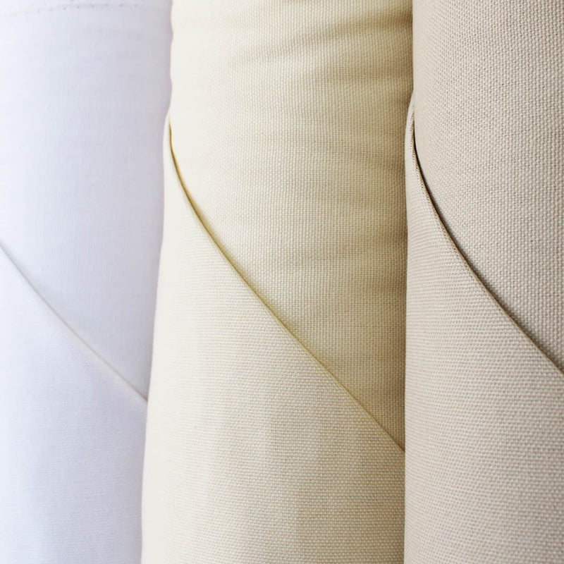 durable pure cotton canvas craft sewing fabric White