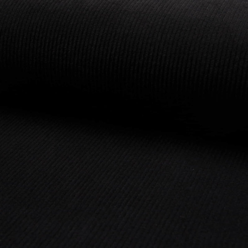 soft stretch 6 wale cotton corduroy women men kids fabric Black