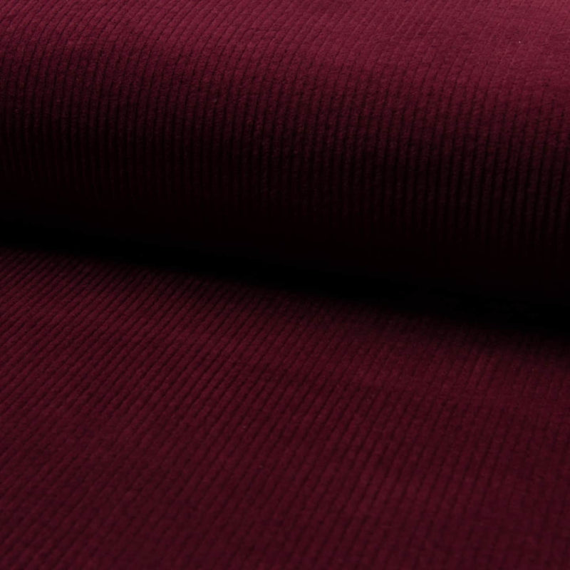 soft stretch 6 wale cotton corduroy women men kids fabric Bordeaux