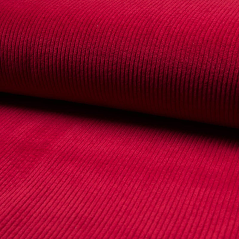 soft stretch 6 wale cotton corduroy women men kids fabric Red