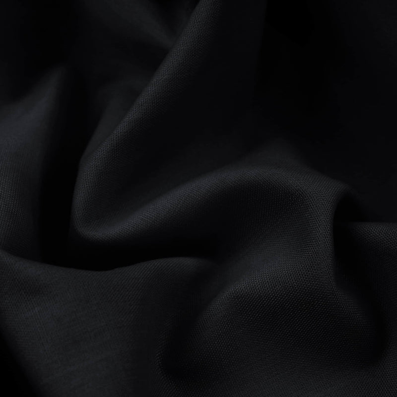 lightweight pure cotton poplin dressamking fabric Black