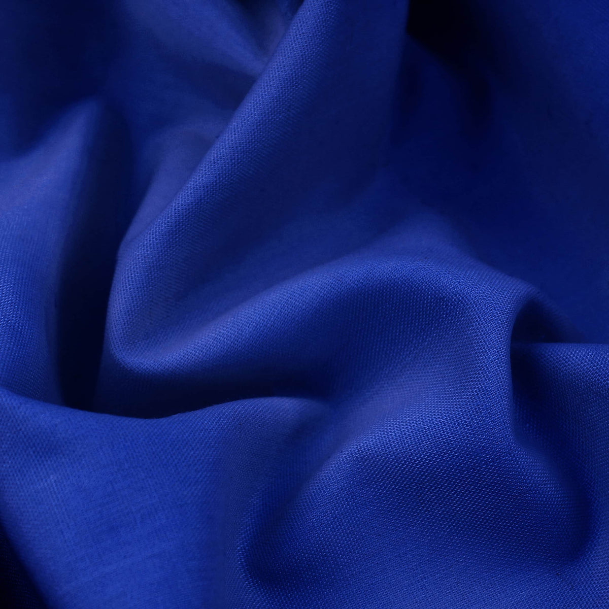 lightweight pure cotton poplin dressamking fabric Cobalt
